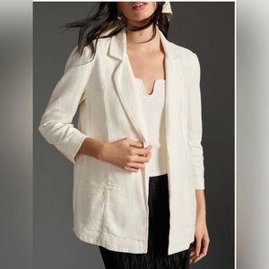 Anthropologie linen Tulip blazer. Size 12. NWOT